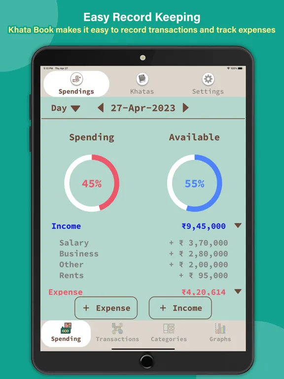 Khata Tracker Business Ledger iPad 应用截图