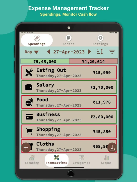 Khata Tracker Business Ledger iPad 应用截图