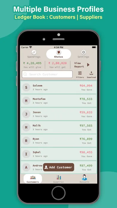 Khata Tracker Business Ledger应用截图