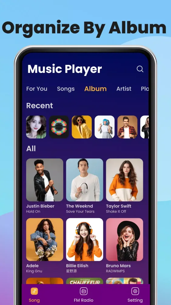 Captures d'écran de Music Player