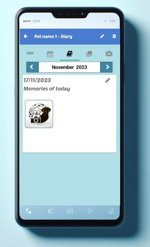 Pet care diary log - Pet Story Screenshots