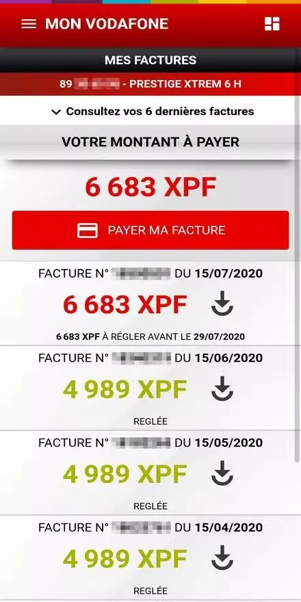 Zrzuty ekranu Mon Vodafone