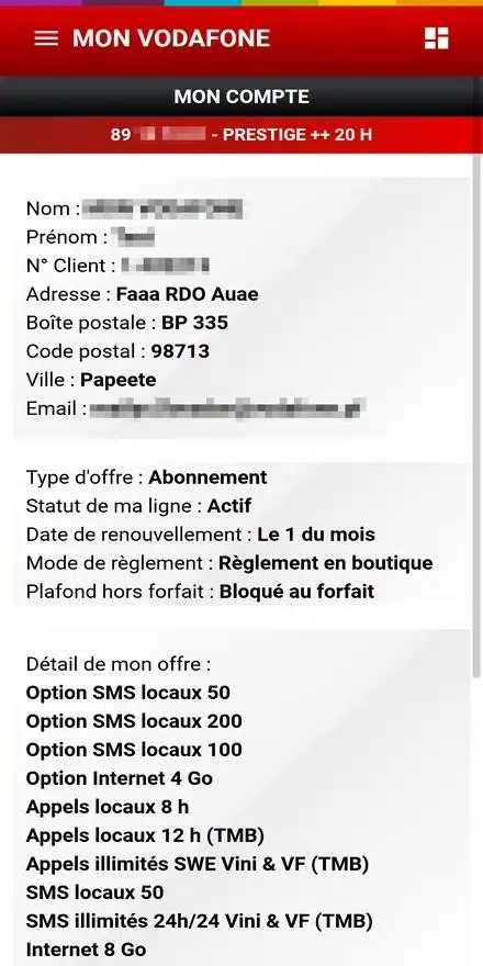 Zrzuty ekranu Mon Vodafone