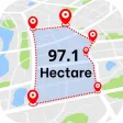 GPS Land Area Measure on Map
