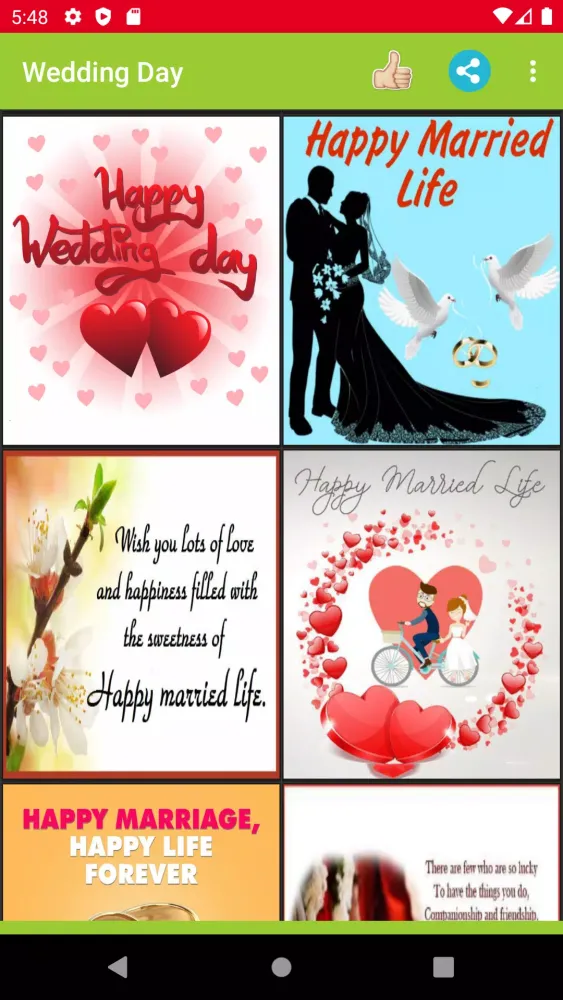 Zrzuty ekranu Happy Wedding Anniversary Wish
