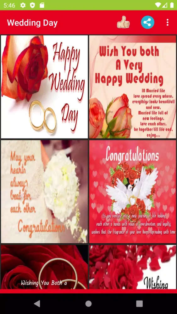 Zrzuty ekranu Happy Wedding Anniversary Wish