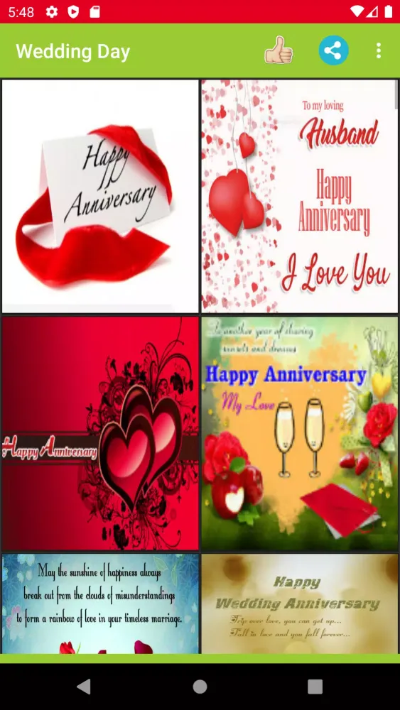 Zrzuty ekranu Happy Wedding Anniversary Wish