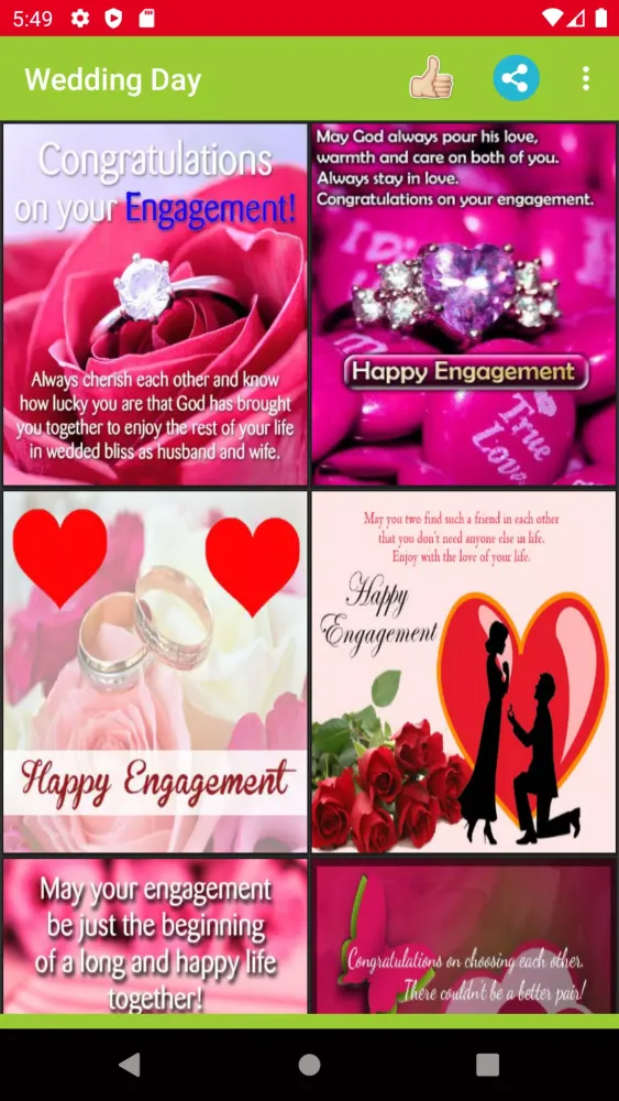 Zrzuty ekranu Happy Wedding Anniversary Wish