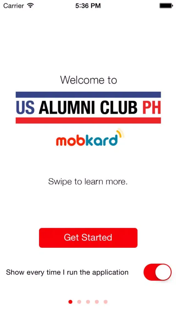 Tangkapan layar US Alumni Club PH MobKard