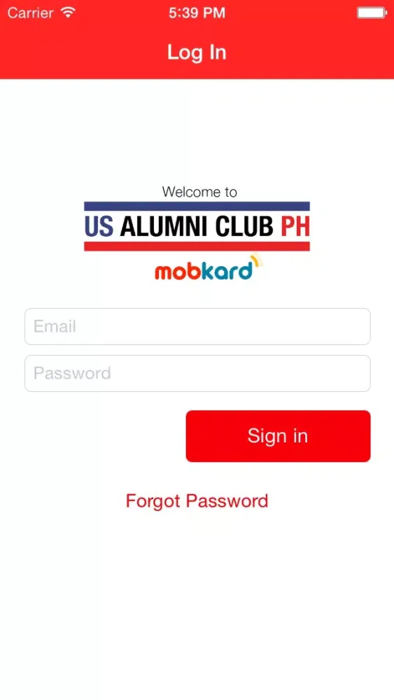 Tangkapan layar US Alumni Club PH MobKard