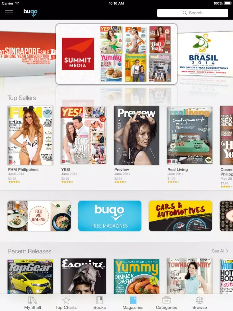 Tangkapan skrin buqo - Pinoy Digital Bookstore iPad 