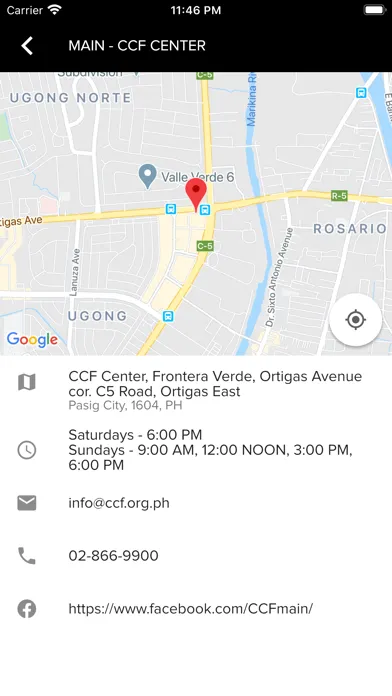 CCF Mobile Screenshots