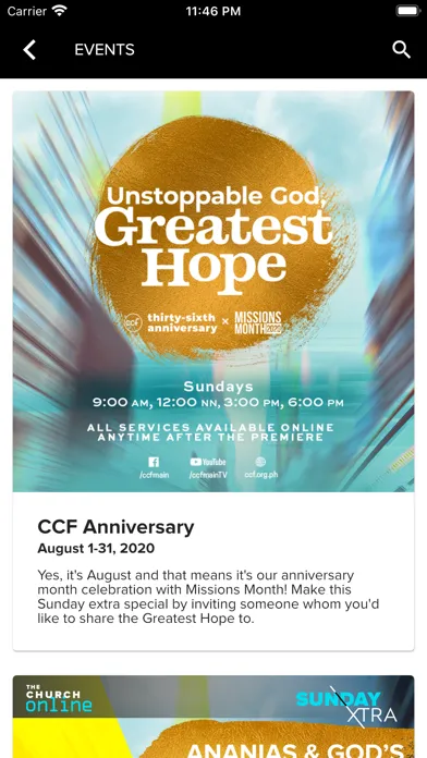 CCF Mobile Screenshots