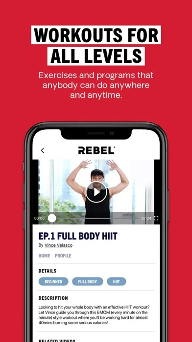 REBEL: fitness, food, wellness سکرین شاٹس