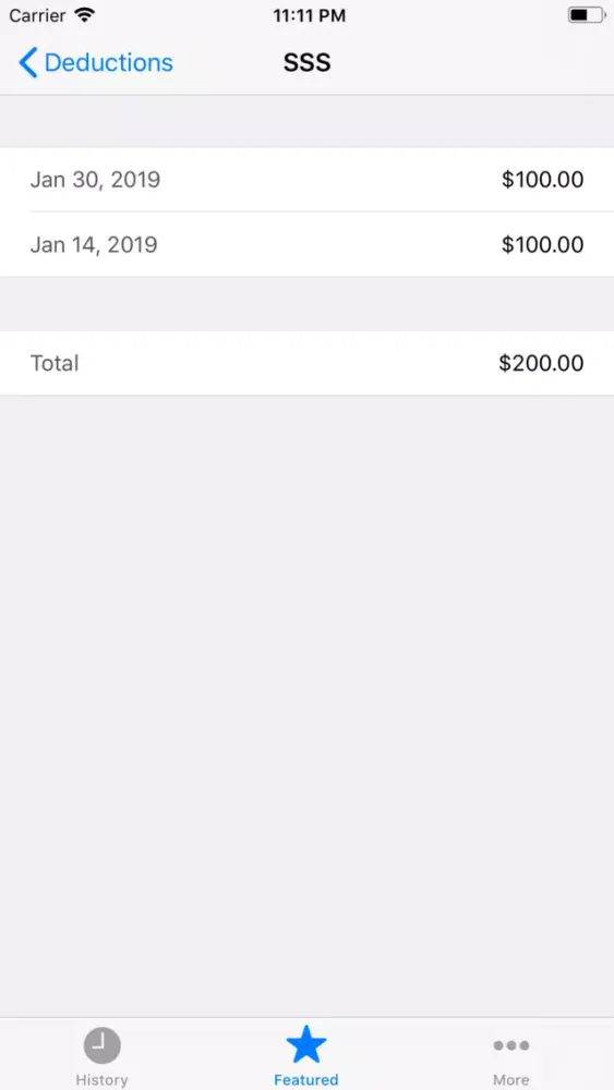 VMS Payslip Screenshots