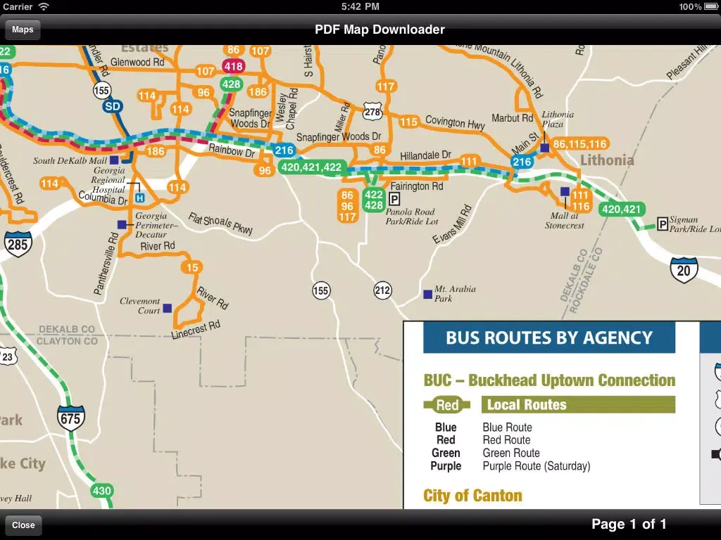 Atlanta Maps - Download Transit Maps, City Maps and Tourist Guides. iPad  سکرین شاٹس
