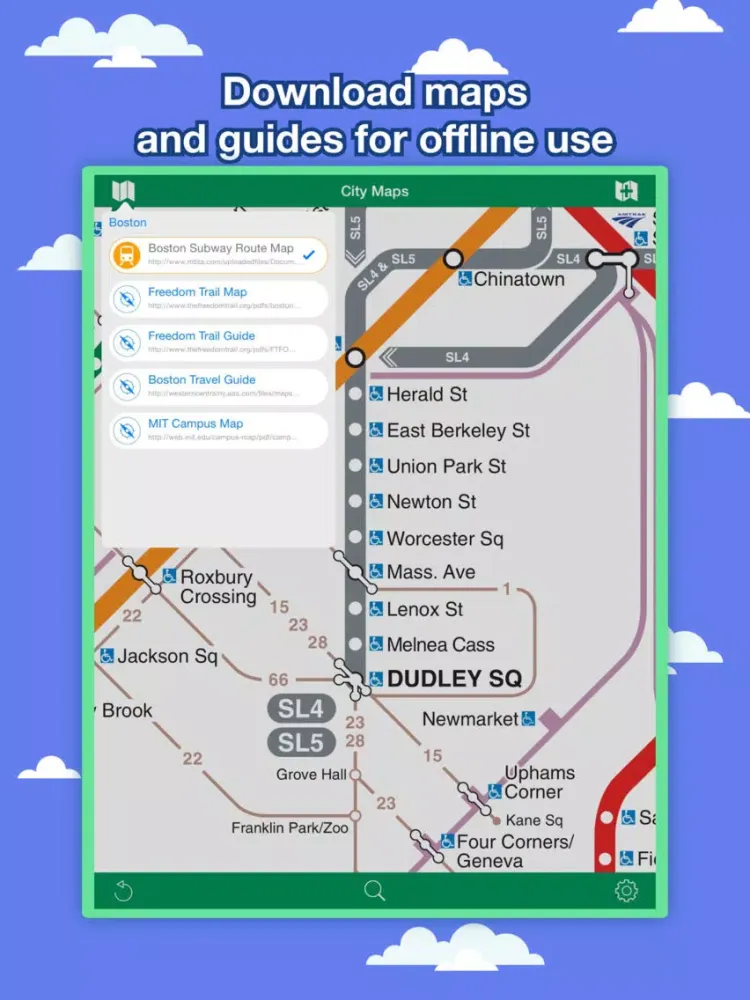 Boston City Maps - Discover BOS with Metro & Bus iPad 应用截图