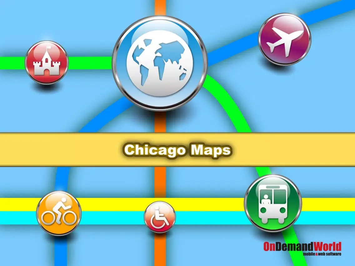 Скриншоты Chicago Maps - Download Transit Train Maps and Tourist Guides. iPad 