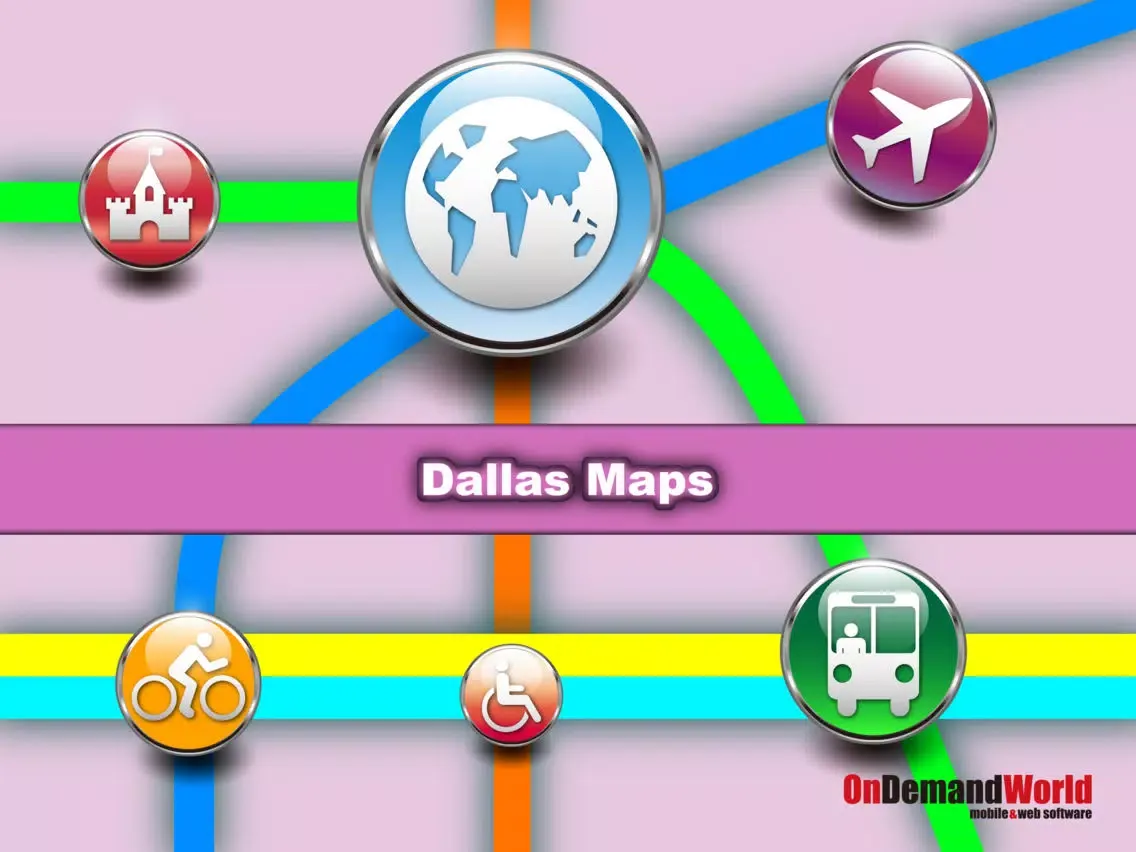 Capturas de tela do Dallas Maps - Download DART Train Maps and Tourist Guides. iPad 