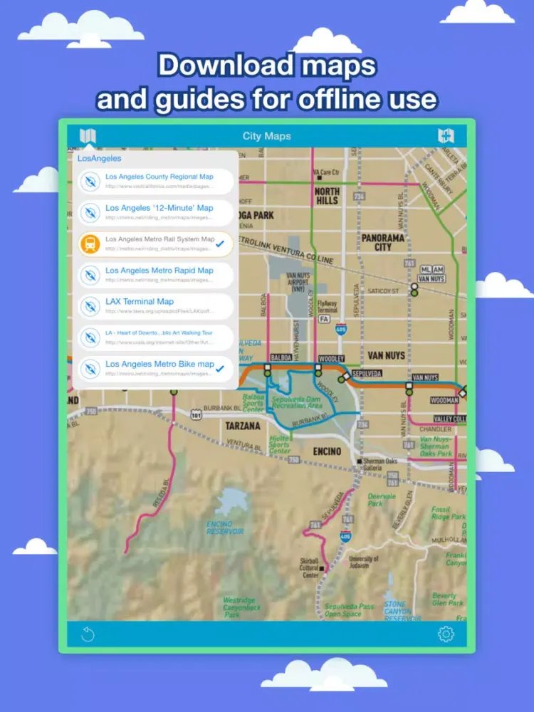 Los Angeles City Maps - Discover LAX MRT & Guides iPad  Screenshots