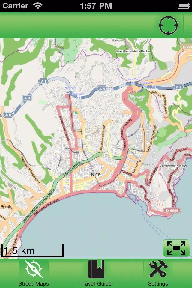 Nice (France) Offline Street Map スクリーンショット