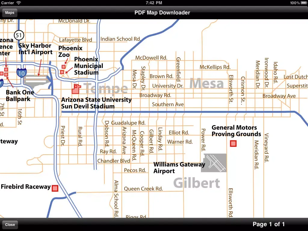 Capturas de pantalla de Phoenix Maps - Download Metro Transit, Light Rail Maps and Tourist Guides. iPad 
