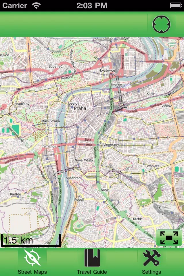 Prague Offline Streetmap Screenshots