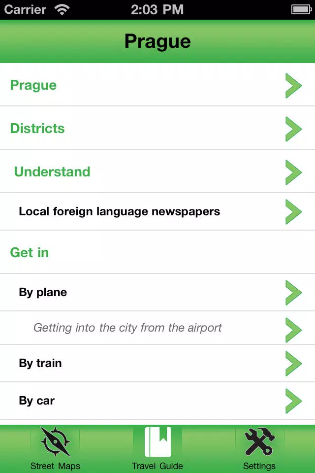 Prague Offline Streetmap Screenshots