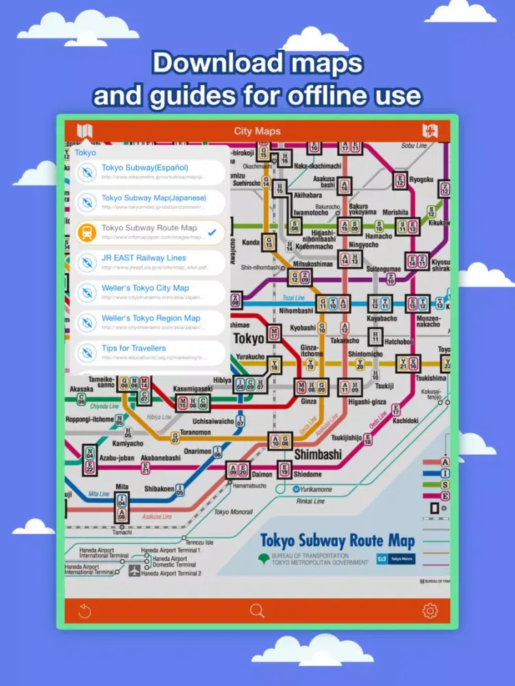 Tokyo City Maps - Discover TYO with MTR & Guides iPad  Screenshots