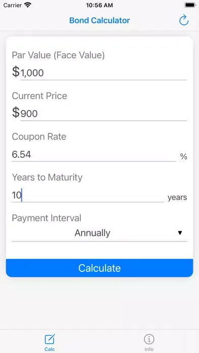 Ảnh chụp màn hình của Bond Calculator - Calc