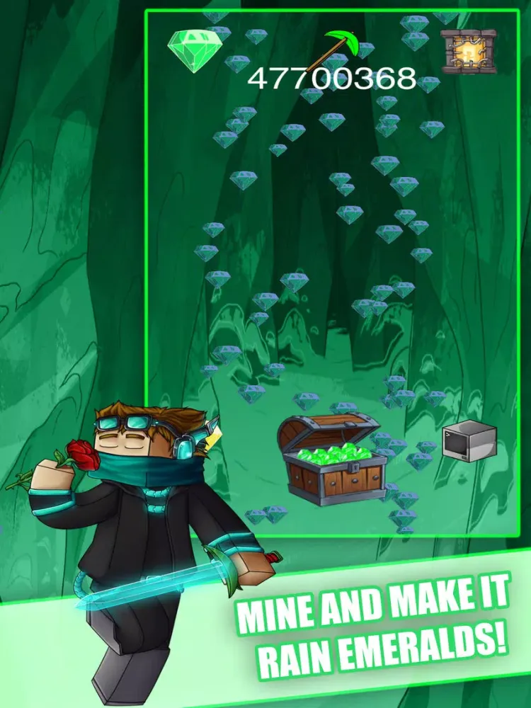Emerald Billionaire - Craft Pocket Edition Free Mining Tycoon Clicker Game iPad  Screenshots