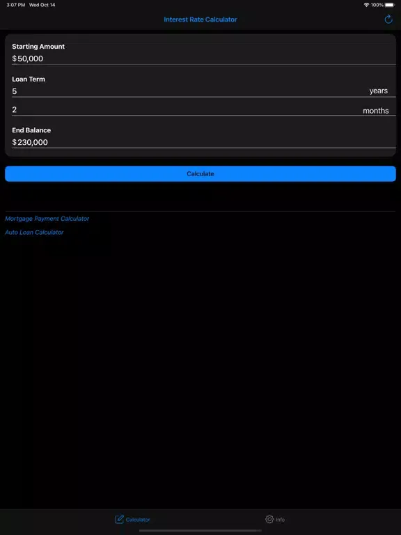 تصاویر Interest Rate Calculator - IR iPad 
