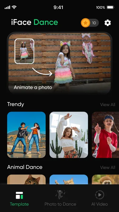 Zrzuty ekranu iFaceDance : AI Image Animator