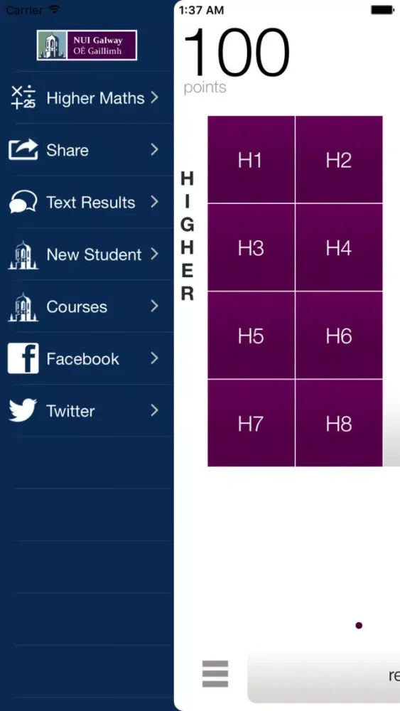 صور iPoints Leaving Cert. Points Calculator NUI Galway