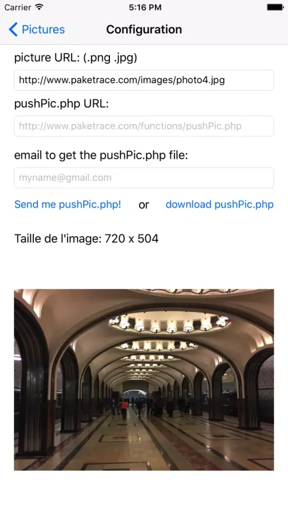 pushMyPics Screenshots