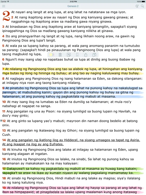 Ang Dating Biblia. Filipino iPad 应用截图