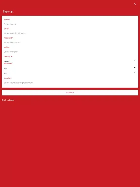 Tangkapan skrin Phoenix Lettings iPad