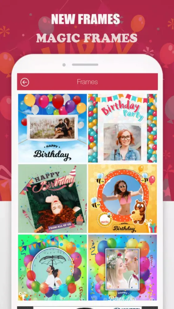 Captures d'écran de Happy Birthday Photo Frames Maker and Photo Frames