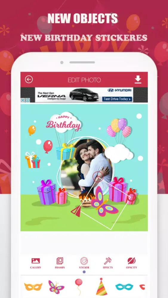 Captures d'écran de Happy Birthday Photo Frames Maker and Photo Frames