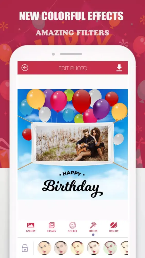 Captures d'écran de Happy Birthday Photo Frames Maker and Photo Frames