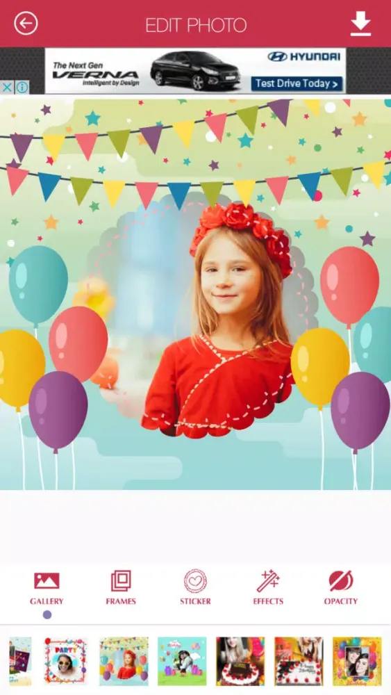 Captures d'écran de Happy Birthday Photo Frames Maker and Photo Frames