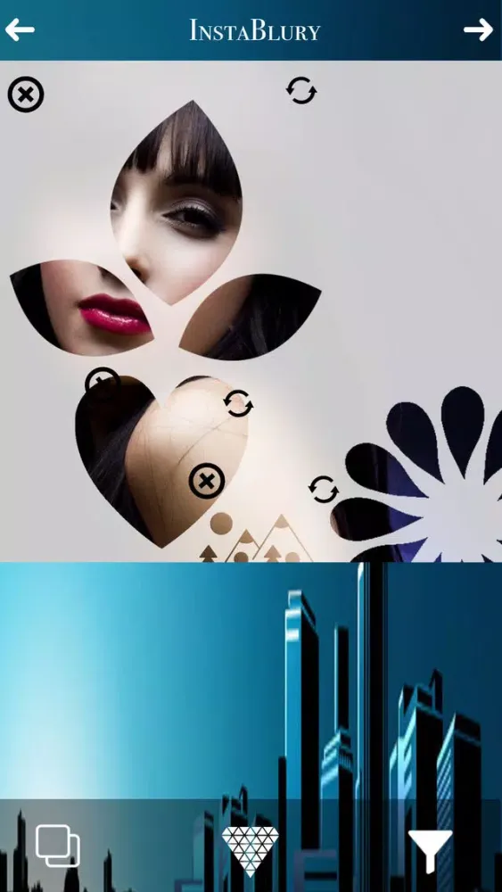 Capturas de tela do InstaBlury - blur background shape photo effect