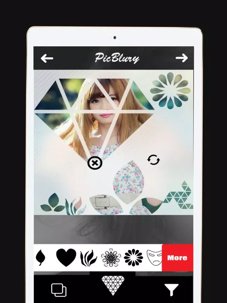 Picblury - Blur Shape Photo Effect iPad  Ekran Görüntüleri