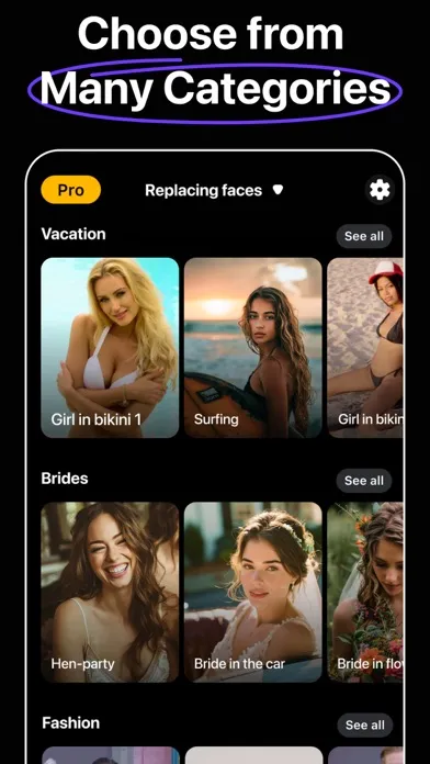 Capturas de pantalla de Face Swap AI & Photo generator