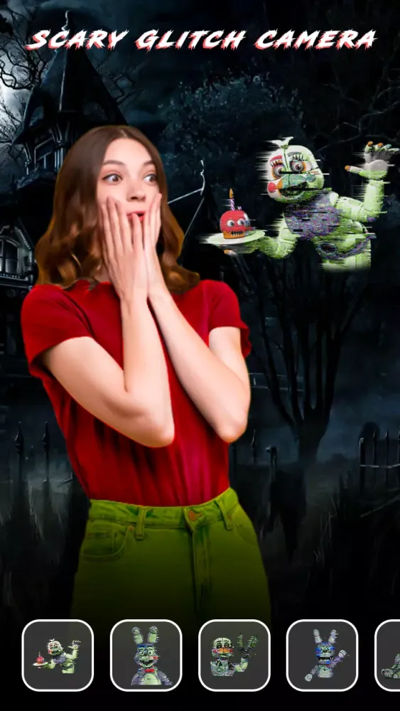 Capturas de tela do Scary Glitch Ghost In My Photo
