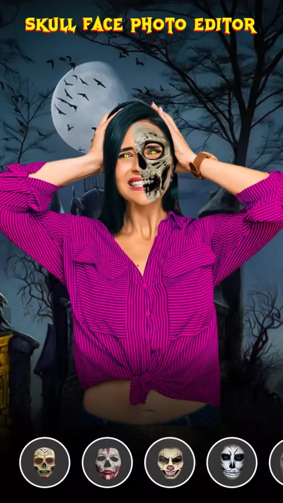 Skull Face Photo Editor Pro应用截图
