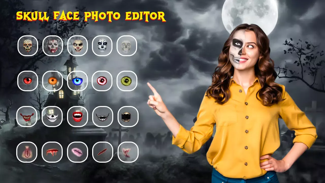 Skull Face Photo Editor Pro应用截图