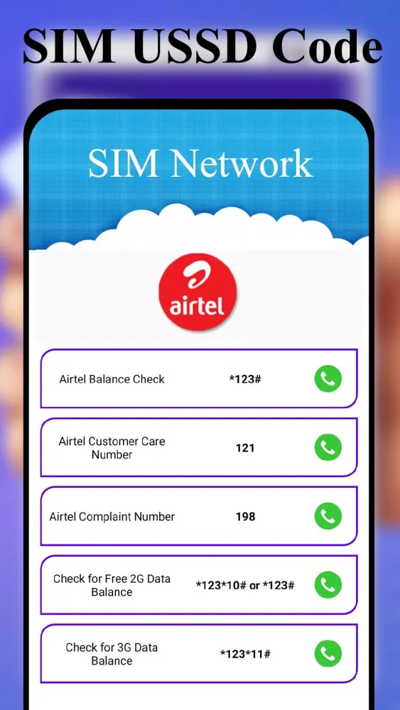Tangkapan layar All SIM Network USSD Code