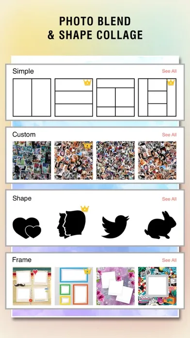ภาพหน้าจอของ Photo Blend & Shape Collage