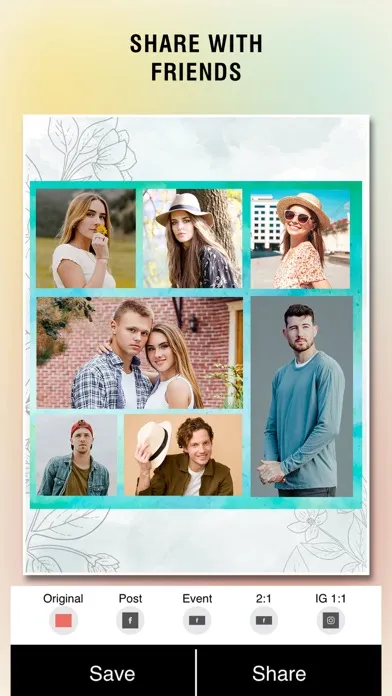 ภาพหน้าจอของ Photo Blend & Shape Collage